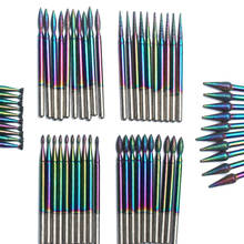 10pcs/Set Nail Drill Bits Diamond Milling Cutters Eletric Nail Files Pedicure Manicure Machine Remove Cuticle Equipment Tools 2022 - buy cheap