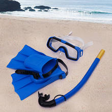 3pc natação equipamento de mergulho silicone máscara snorkel mergulho subaquático máscaras para crianças crianças mergulho snorkel barbatanas definir presente novo 2024 - compre barato