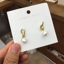 Restoring ancient ways baroque wind natural freshwater pearl ear nail, metallic temperament fashionable women's earrings 2024 - buy cheap
