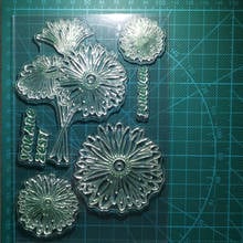 Sellos transparentes de silicona para álbum de recortes, sello decorativo con letras de plantas y flores, DIY, 1 unidad, 2020 2024 - compra barato