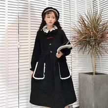 Colégio estilo japonês doce vestido lolita do laço do vintage bordado bolsos vitoriano gothic lolita vestido da menina kawaii op loli cos 2024 - compre barato