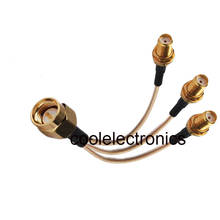 SMA Male Plug to 3 SMA Female Jack Connector RF RG316 Pigtail Y Extension Cable 10/15/20/30/50cm /1m 2024 - buy cheap