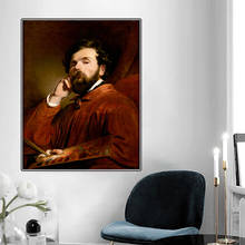 Citon Friedrich von Amerling《Self-Portrait》Canvas Art Oil Painting Artwork Poster Picture Modern Wall Decor Home Decoration 2024 - buy cheap