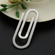 2022 New Creative Stainless Steel Metal Money Clips Paper Clip Holder Folder Banknote Clip Organize Artifact  Home Essentials 2024 - buy cheap