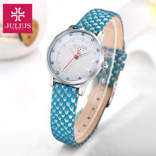 Julius Women's Watch Japan Quartz Hours Top Fashion Dress Bracelet Real Leather Multicolor Lady Girl's Birthday Gift No Box 2024 - buy cheap