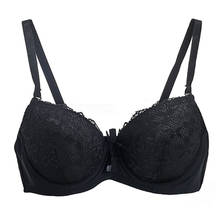 Lingerie sexy feminina renda sem costura plus size, respirável, fina, roupa íntima, top crop ajustável, sutiã push up 2024 - compre barato