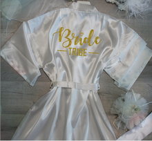 personalised Bachelorette Party dress robe Foil gold Bridesmaid Gift, Bridal Robe,Mother of the bride kimono bathrobe silk Robe 2024 - buy cheap