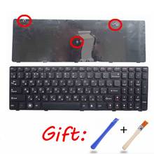 russian laptop keyboard for LENOVO G580 Z580A G585 Z585 G590 Z580 MP-10A33SU-686CW RU notebook replace with frame black 2024 - buy cheap