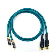 High Quality Gold-plated Plated  Xlr to Rca  Male Cable,  Cardas   3 Pin 2 XLR female to 2RCA Audio Cable 2024 - buy cheap