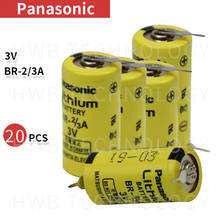 20pcs New Original Panasonic BR-2/3A With pins 3V 1200mAh PLC Li-ion Batteries For FANUC Free Shipping 2024 - buy cheap