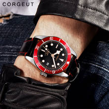 Corgeut-reloj mecánico automático militar para hombre, pulsera de cuero, 41MM, marca de lujo, deportivo, Para natación 2024 - compra barato