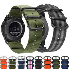 20mm 22mm sports nylon nato strap for Samsung Galaxy watch 4/3 46mm 42mm active 2 40mm 44mm Gear S3 bracelet Huawei GT2 Pro band 2024 - buy cheap