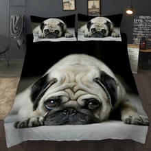 3d Cute Dog Duvet Cover Queen King Size Bedding Set Pug Comforter High Quality Kids Cartoon Quilt Cover 2024 - buy cheap