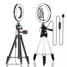 Video Light LED Light Ring Dimmable Selfie Ring Photography Lamp USB with 1.1M Tripod Stand Phone Clip for Live Makeup Youtube 2024 - buy cheap