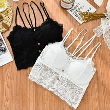 Bralette de renda top, renda, envoltório de peito feminino, lingerie sexy de beleza, roupa íntima, sutiã de menina, crop top 2024 - compre barato