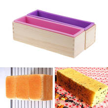 Rectangular Silicone Soap Mold Rectangular Flexible Mould With Wooden Box For DIY Handmade Tool Kitchen Accessories Cake Decor 2024 - buy cheap