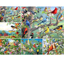 Алмазная 5D картина «сделай сам», наборы для вышивки крестиком с изображением животных, птиц, полная выкладка, мозаика, картина стразы, декоративный подарок 2024 - купить недорого