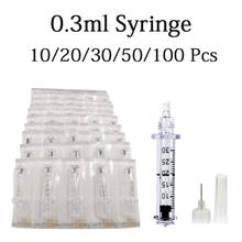 100pcs 0.3ml Syringe Sterile Ampoule head for hyaluronic pen meso atomizer Gun for Anti Wrinkle Lifting face lip filler injector 2024 - buy cheap