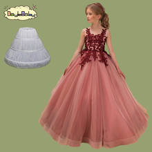 Детское праздничное платье; свадебное платье; Детские платья для девочек; элегантное Новогоднее платье принцессы на День рождения; Vestido; одежда 2024 - купить недорого