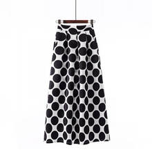 Faldas largas de Estilo Vintage para mujer, Casual plisado de cintura alta, estilo Jupe, 2021 2024 - compra barato