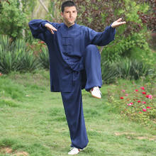 Тай Чи Униформа хлопок 4 цвета Wushu кунг-фу одежда дети взрослые боевые искусства крыло костюм для вин-Чунь 110 см-185 см 2024 - купить недорого