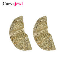 Carvejewl big stud earrings semicircle stud earrings for women jewelry hammered surface girl gift simple personality new style 2024 - buy cheap