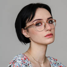 LONSY-gafas con luz azul para mujer, anteojos con montura redonda Vintage TR90, para juegos de ordenador, montura óptica 2024 - compra barato