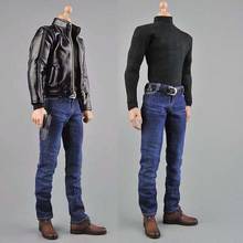 1/6 CEN-M07 Secret Service Leather Coat Jacket Jeans Sweater Shoes Suit Set for 12in Male Soldier Action Figure Collection 2024 - buy cheap