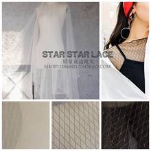 5Meters 150CM Soft Stretch Diamond Mesh Net Lace Fabric DIY Clothing Base Shirt Bed Curtain Home Textile Decoration Tulle Fabric 2024 - buy cheap