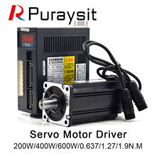 Kits de servomotor de 200w, 400w e 600w, ac. n, m, n. m, n. m, motor ac, driver aasd, 15a, máquina de roteador cnc 2024 - compre barato