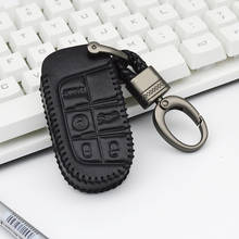 Leather Car Key Case Cover Key holder For Dodge Journey Charger for Jeep Renegade Grand Cherokee for Chrysler 200 300 for Fiat 2024 - buy cheap