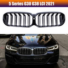 Grade frontal para bmw, para os modelos 5 series g30 g38 f90 m5, 2-slat, de corrida, 2021 2024 - compre barato