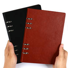 Loose-leaf caderno capa de couro planejador organizador escrevendo bloco de notas de negócios agenda planejador diário livro de papelaria escola 2024 - compre barato