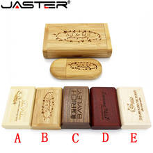 JASTER (free custom logo) wooden usb + box usb flash drive pendrive 4gb 8gb 16gb 32gb 64gb memory stick photography gifts 2024 - buy cheap
