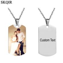 Personalized Color Photo Necklace Stainless Steel Engrave Name Necklaces For Women Men Lover Nameplate Lettering Choker Necklace 2024 - buy cheap