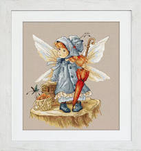hh wuyu Top Quality Lovely Cute Counted Cross Stitch Kit Umbrella Fairy Girl luca-s luca 2024 - buy cheap