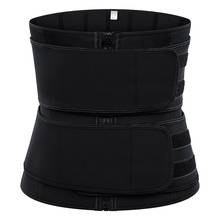 2 Adjustable Belts Waist Trainers Corset Women Zipper Slimming Body Shaper Waist Cincher Tummy Control Slim Neoprene Sweat Belt 2024 - buy cheap