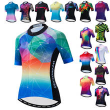 Weimostar Grid Women's Cycling Jersey Tops Short Sleeve MTB Bike Jersey Quick Dry Bicycle Shirt Team Cycling Clothing Cycle Wear 2024 - buy cheap