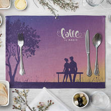 Guardanapo de mesa de mesa de casamento para os amantes do casamento decoração da cozinha criativo dia dos namorados placemat 2024 - compre barato