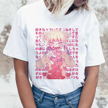 Linna nova camiseta feminina bonito harajuku ulzang ms. cartoon gráfico camiseta casual em torno do pescoço topo kawaii camiseta feminina 2024 - compre barato