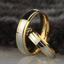 Anéis clássicos para casais de aço inoxidável, anel estilo conciso simples para homens retrô presentes para mulheres joias anéis de casamento par 2024 - compre barato