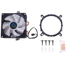 Silent CPU Cooler LGA/2011/115X/775 3 Pin PC Cooling Radiator 2 Copper Tubes LED E65C 2024 - buy cheap