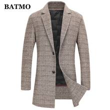 BATMO-gabardina de lana con plumón de pato blanco para hombre, abrigo de lana de cuadros, talla grande LB55, otoño e invierno, 2020 2024 - compra barato