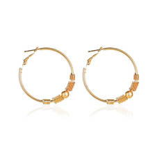 Modyle Trendy Fashion Metal Elegant Hoop Earring Woman 2020 New Vintage Gold Color Cheap korean Statement Earrings Accessories 2024 - buy cheap