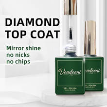 Vendeeni 15ml Diamond Top Coat For Gel Nail Polish Reinforce Long Lasting UV Soak Off Gel Varnish High Light Nail Art Primer Gel 2024 - buy cheap