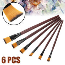 6 unids/set 210-236mm pinceles planos para pintura de artista de nailon Set pinceles para pintura al óleo acrílicos para pintura al óleo 2024 - compra barato