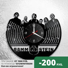 Relógio rammstein de vinil, relógio rammstein, placa de relógio com um grupo de rammsteira, pulseira de rammstein on, relógio retrô rammstein 2024 - compre barato