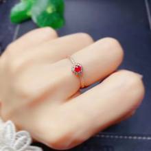 fashion Ruby gemstone wome silver ring fine jewelry certified natural gem red color 925 sterling silver birthday Christmas gift 2024 - buy cheap