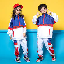 Korean coat Pants Jazz Suit Children Hiphop Dance Clothes Boys Girls Hip Hop Costumes Kids Street Dance Outfit 2024 - buy cheap