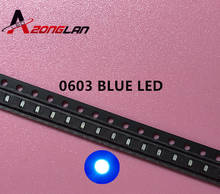 200pcs/lot Small BLUE lamp beads 0603 SMD LED 0603 BLUE Light-emitting diodes 460-470nmFree Shipping 2024 - buy cheap